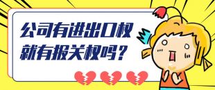 公司有進出口權(quán)就有報關權(quán)嗎？